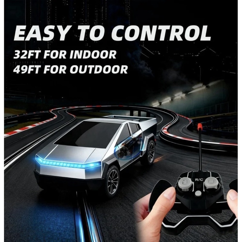 Electric CYBER Truck 2.4 GHz RC Remote Control USB Rechargeable, LED Lights NEW - Picture 8 of 11
